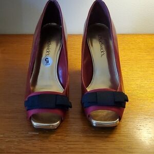 Chadwicks Red Heels with Black Accent